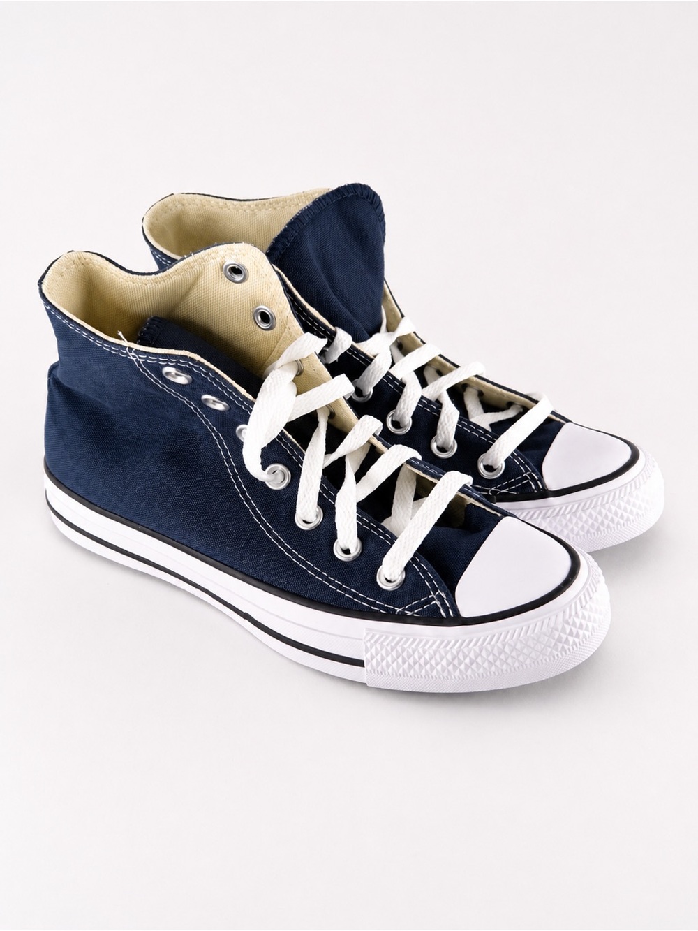 Size 5.5W- Converse Navy Blue High Top Sneakers